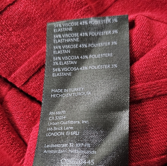 Anthropologie Red Knit Top Large - Picture 5 of 8